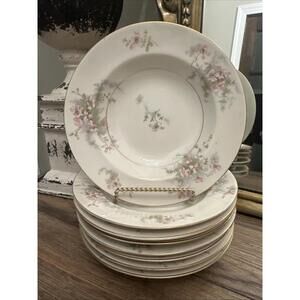Theodore Haviland New York Apple Blossom Rimmed Soup Bowls – Set of 8 (7.75″)